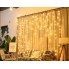Гирлянда штора 150LED (RD-9000) 3mх1m 15LEDX10 сосулек (контрол.220V) Цвет ламп-Тёплый