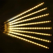 Гирлянда LED Тающие сосульки 8 штук по 50 см длина 2,15 м теплый белый Метеоритный дождь Сосулька Палочки Гирлянда LED Тающие сосульки 8 штук по 50 см длина 2,15 м теплый белый Метеоритный дождь Сосулька Палочки