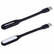 Гибкий USB 1W фонарик, черный. 
