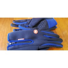 Лыжные перчатки зимние сенсорные голубые Windstopper Лыжные перчатки зимние сенсорные голубые Windstopper