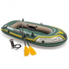 Надувная двухместная лодка Intex "Seahawk 2 SET", 68347, с насосом и в Надувная двухместная лодка Intex "Seahawk 2 SET", 68347, с насосом и в