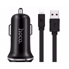 Автомобильное зарядное устройство в прикуриватель Hoco Z1+кабель Lightning 100см 2USB, 2.1A