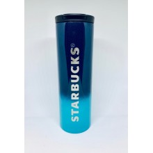 Термокружка глянцевая с блестками Starbucks 473мл (Blue)