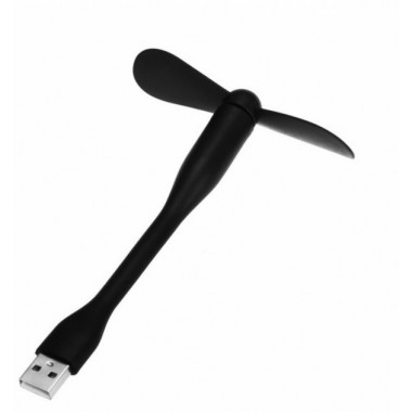 Портативный, гибкий, мини USB вентилятор чёрный