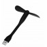 Портативный, гибкий, мини USB вентилятор чёрный