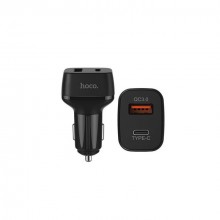 Автомобильное зарядное устройство Hoco Z15 1USB+1Type-C QC3.0 Black Автомобильное зарядное устройство Hoco Z15 1USB+1Type-C QC3.0 Black