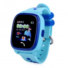 Детские умные часы-телефон с GPS трекером водонепроницаемые Smart Watch Aqua Q300-DF Голубые