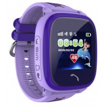 Детские умные часы-телефон с GPS трекером водонепроницаемые Smart Watch Aqua Q300-DF Фиолетовые