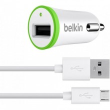 Автомобильное зарядное устройство Belkin F8J051 USB Micro USB 12V - 2.1А белый Автомобильное зарядное устройство Belkin F8J051 USB Micro USB 12V - 2.1А белый