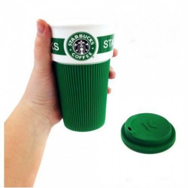 Чашка керамическая кружка Starbucks Зелёная