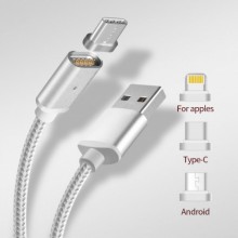 Магнитный кабель 3в1 для зарядки Android, Iphone, Type C Magnetic USB Cable Магнитный кабель 3в1 для зарядки Android, Iphone, Type C Magnetic USB Cable