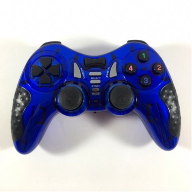 Беспроводной Джойстик 6 в 1 для ПК/PS2/PS3/PC360/ANDROID TV/WIN10 вибро Синий
