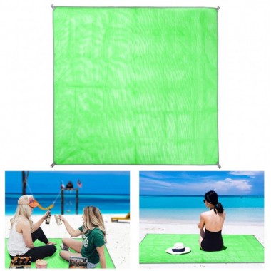 Коврик-подстилка для пикника или моря анти-песок Sand Free Mat 200x200 мм Зелёный