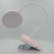 Настольная светодиодная лампа Table Lamp 7308 аккумуляторная на прищепке Розовая Настольная светодиодная лампа Table Lamp 7308 аккумуляторная на прищепке Розовая