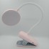 Настольная светодиодная лампа Table Lamp 7308 аккумуляторная на прищепке Розовая