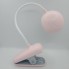 Настольная светодиодная лампа Table Lamp 7308 аккумуляторная на прищепке Розовая