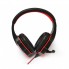 Игровые проводные наушники SOYTO SY850MV с микрофоном Чёрные с Красным
