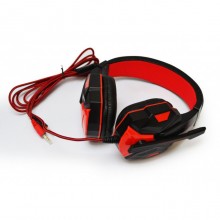 Игровые проводные наушники SOYTO SY850MV с микрофоном Чёрные с Красным Игровые проводные наушники SOYTO SY850MV с микрофоном Чёрные с Красным