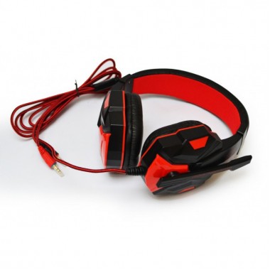 Игровые проводные наушники SOYTO SY850MV с микрофоном Чёрные с Красным