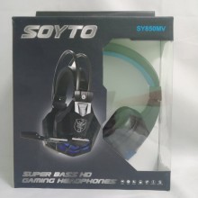 Игровые проводные наушники SOYTO SY850MV с микрофоном Чёрные с Синим Игровые проводные наушники SOYTO SY850MV с микрофоном Чёрные с Синим