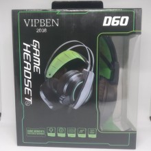 Игровые проводные наушники VIPBEN D60 с микрофоном Чёрные с Синим Игровые проводные наушники VIPBEN D60 с микрофоном Чёрные с Синим