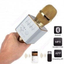 Беспроводной микрофон караоке блютуз Q9 Bluetooth динамик USB Золотой В ЧЕХЛЕ Беспроводной микрофон караоке блютуз Q9 Bluetooth динамик USB Золотой В ЧЕХЛЕ