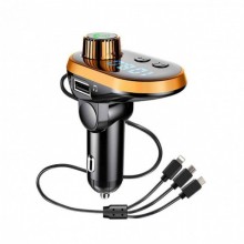 Автомобильный FM трансмиттер модулятор Q15 Bluetooth Золотой Автомобильный FM трансмиттер модулятор Q15 Bluetooth Золотой