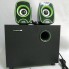 USB колонки для ПК компьютерные колонки 2.1 MP3 Uaudio A5000 Салатовые