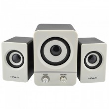 Компьютерные USB колонки для ПК 2.1 Hiraliy H1 Чёрно-белые Компьютерные USB колонки для ПК 2.1 Hiraliy H1 Чёрно-белые