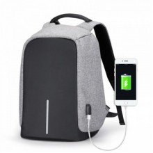 Рюкзак антивор Bobby с USB Grey Рюкзак антивор Bobby с USB Grey