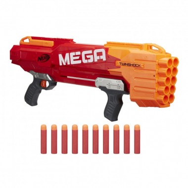 Бластер NERF Mega TwinShock Красный