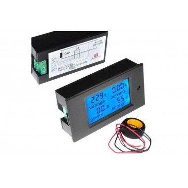 Цифровой вольтметр амперметр ваттметр AC 80-260В 99.9А 0-22кВт, LED