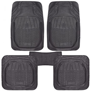 Коврики салона резиновые 16050 BK 5шт. черн. 75x52, 52x47, 50х23