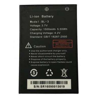 Аккумуляторная батарея Baofeng для UV-3R Std 1500mAh (BL-3)