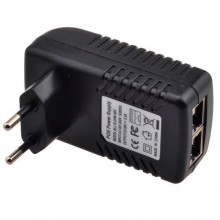 PoE адаптер инжектор питания камер RJ45 48В 0.5А PoE адаптер инжектор питания камер RJ45 48В 0.5А