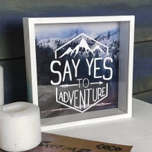 Деревянная копилка для денег Say yes to adventure Деревянная копилка для денег Say yes to adventure
