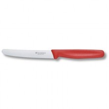 Кухонный нож Victorinox Standart для овощей 11 см, с волнистым лезвием, красный (5.0831)
