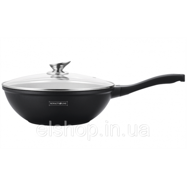 Мраморный вок с стеклянной крышкой Royalty Line RL-BW30M 30см
