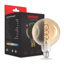 Филаментная лампа Vestum"винтаж" golden twist G125  Е27 6Вт 220V 2500К 1-VS-2603