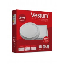 Квадратный светодиодный накладной светильник Vestum 24W 6000K 220V 1-VS-5404