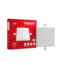 Квадратный светодиодный врезной светильник "без рамки" Vestum 12W 4100K 1-VS-5603
