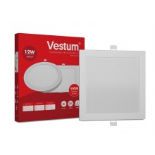 Квадратный светодиодный врезной светильник Vestum 12W 4000K 220V  1-VS-5204