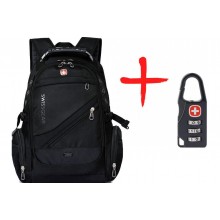 Рюкзак Travel Bag 8810 Черный универсальный с отделением для ноутбука защитой от влаги до 55 л USB AUX порт городской походной портфель Рюкзак Travel Bag 8810 Черный универсальный с отделением для ноутбука защитой от влаги до 55 л USB AUX порт городской походной портфель