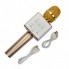 Беспроводной караоке микрофон UTM с динамиками в чехле Bluetooth USB Q7 Gold