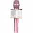 Беспроводной караоке микрофон UTM с динамиками в чехле Bluetooth USB Q7 Pink