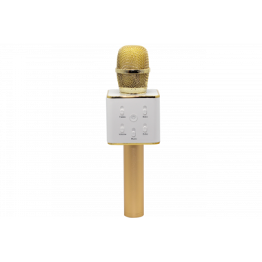 Беспроводной караоке микрофон UTM с динамиками в чехле Bluetooth USB Q7 Gold
