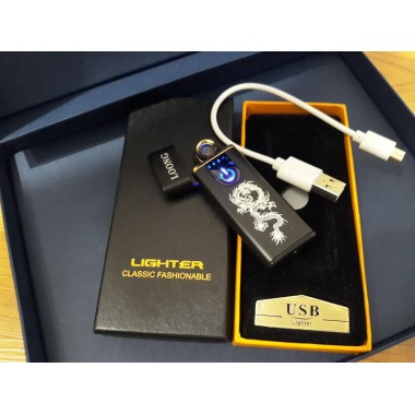 Электронная USB зажигалка UTM Дракон Черный
