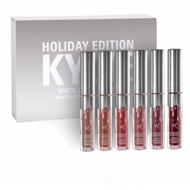 Набор жидких губных помад Kylie Birthday Edition Silver Микс цветов