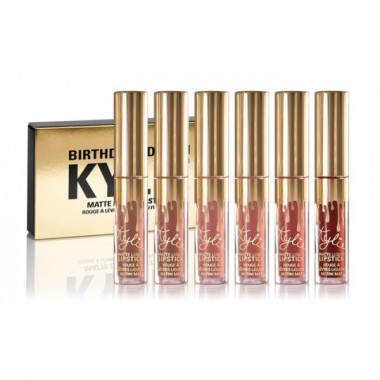 Набор жидких губных помад Kylie Birthday Edition Gold Микс цветов