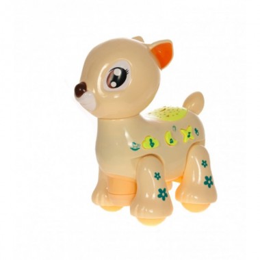 Игрушка Олень Музыкальная D Jin Shaung Lu Бежевая